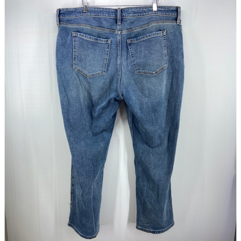 Hollister Low Rise Relaxed Straight Blue Denim Jeans Womens 16 33 Short - Picture 3 of 6